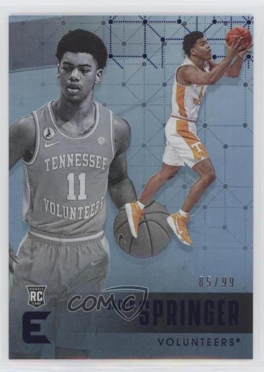 2021-22 Panini Chronicles Draft Picks Essentials Blue 85/99 Jaden Springer 05ol