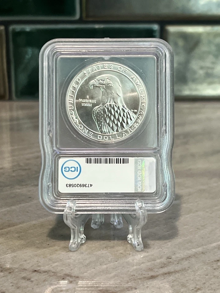 1983-S MS 70 LA Olympic Silver Commemorative ICG $1100 BOOK VALUE FLAWLESS! - Image 2 of 2