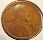 1913 S Lincoln  Cent, LOW MINTAGE (6 MILLION) coin (13STCA)