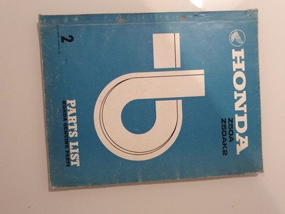 Original Honda Z50A Z50AK2  PARTS LIST 2 HONDA GENUINE PARTS