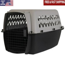Pet Kennel S/M 26" Dog Crate Hard-Sided Travel Carrier Pets 15-25 lbs Grey New