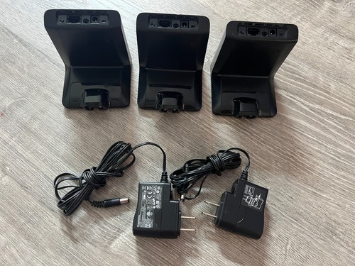 Lot of 3 Plantronics C054 Wireless Headset Charging Base