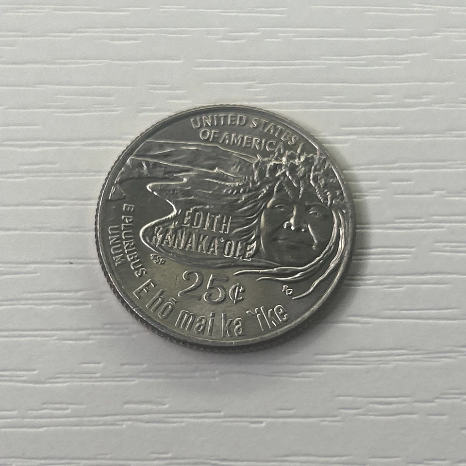 2023 D Edith Kanaka'ole Quarter in Cod We Trust Rare Misprint - Image 3 of 4