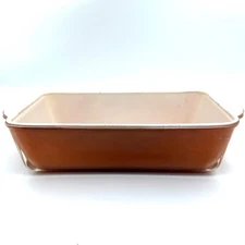 Vintage MCM Fire-King 409 Brown Glaze Loaf Pan Ovenware Dish Anchor Hocking USA