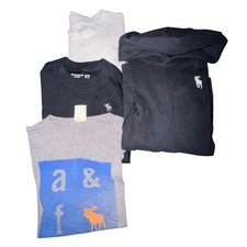 Abercrombie Kids Hoodie and T-Shirt Bundle Boys Size 13/14 XL Black White Grey