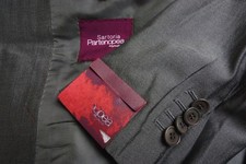 Sartoria Partenopea Gray Silk Blend 2 Pc Suit Jacket Pant 54 EU NEW