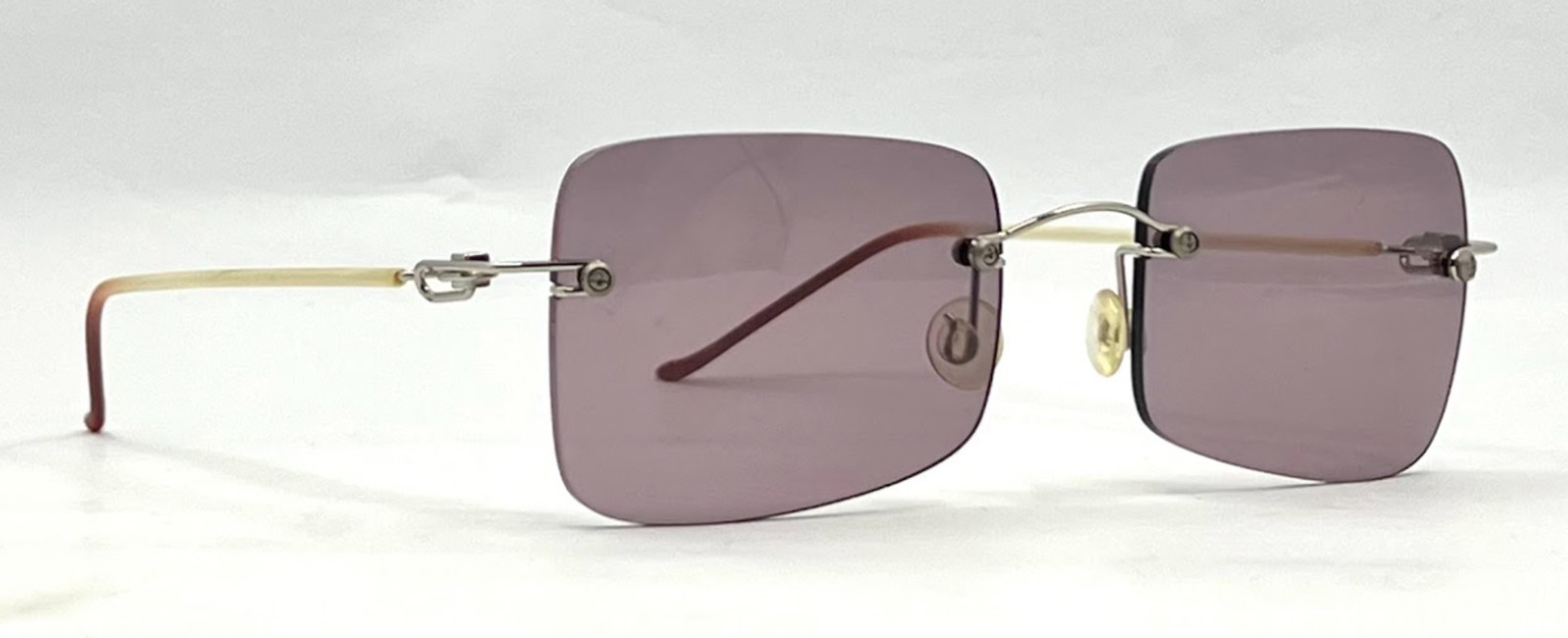 DESIGN HACKER Rimless Sunglasses–Solid Soft Pink/… - image 2