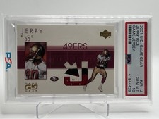 2001 UD Upper Deck Game Gear Jerry Rice 3 Color Jersey PSA 10 49ers HOF 