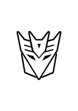 Transformers Decepticons Logo 5.4x5" 3M Premium Vinyl Waterproof Sticker