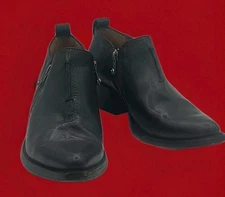 FRYE Sacha Moto Short Bootie Double Zip Black Boots 78001 Women's Size US 8