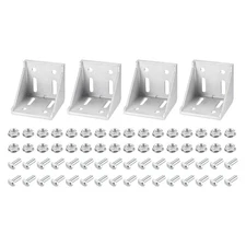 4Set 8080 European Inside Corner Bracket Gusset Kits 78x78x79mm Silver