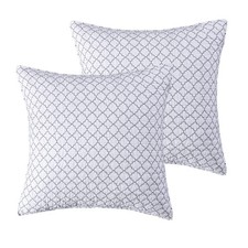 Levtex Home Pisa Euro Shams Set of 2 26x26in No Insert Trellis Cotton