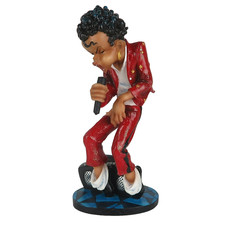 Michael Jackson Bailando con Boom Box Caricatura Figura Miniatura 8"H Nuevo