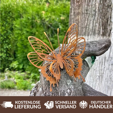 Rostiger Schmetterling Deko Edelrost Metall Stecker Gartendeko Rostoptik Premium