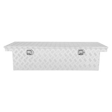 60x20x14 Pickup Truck Trunk Bed Tool Box Trailer Storage Lock W Key Silver