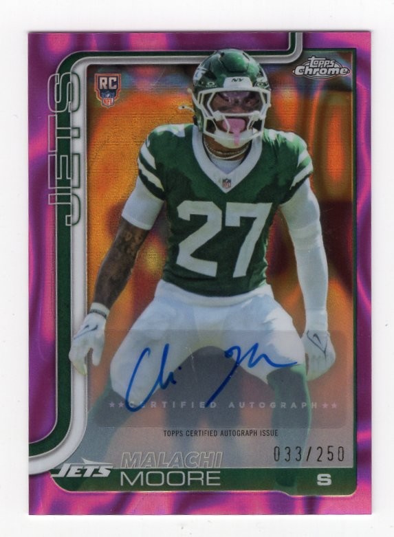 2025 Topps Chrome Retail Pink Lava /250 Rookie Malachi Moore Auto #RRA-MM