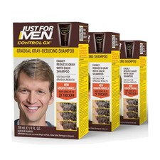 Just for Men Control GX Grey Reducing Shampoo for Lighter Shades Hair Pack of 3