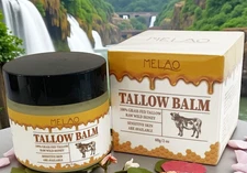 MELAO TALLOW BALM GRASS FED&ROW WILD HONEY NATURAL SKIN MOISTURIZER &REPAIR 2oz