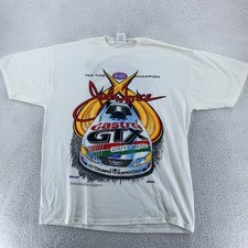 Vintage John Force NHRA Drag Racing Shirt Mens XL White Castrol GTX Mustang 2001