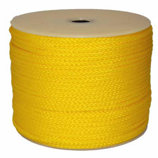 3/8 in. x 500 ft. Hollow Braid Polypro Rope in Yellow Free Shipping NEW