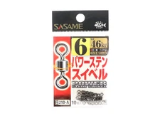 Sasame 210-A Power Stain Swivel Smooth Spin Black Size 6 (0846)