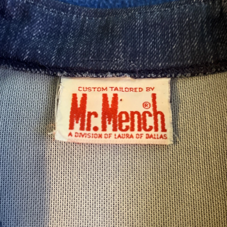 1970s Vintage Mr Mench Laura Of Dallas Size Large Denim Look Shirt & Pants Set - Image 3 of 4