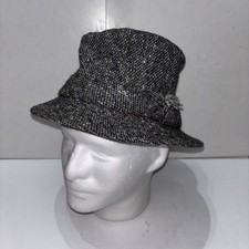 Vintage David Hanna & Sons Ltd Irish Tweed Hat Pure Wool DONEGAL TOWN 7
