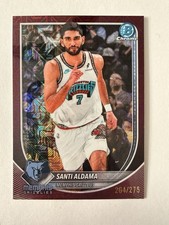 2025-26 Bowman Santi Aldama #BCV-200 Burgundy Mojo Refractor /275 Memphis