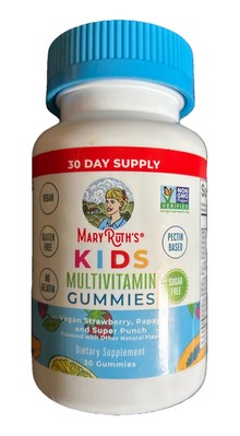 Mary Ruth s Kids Multivitamin Gummies Vegan 30 Day Supply SUGAR FREE EXP 7/2026