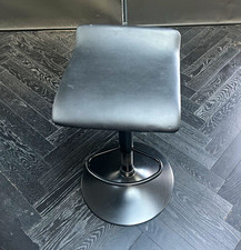 6 x B&Q Black Adjustable Bar Stool, Metal Pedestal Base with Footrest 40x40cm