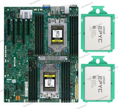 Supermicro H11DSI Motherboard Rev 2.0 + 2x AMD EPYC 7402 CPU Processor Combos