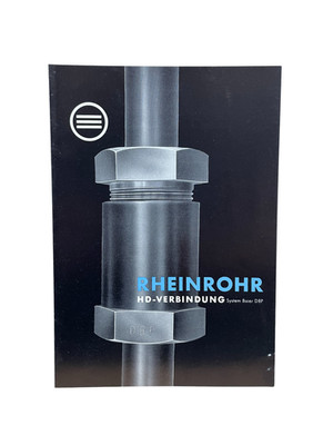 Vintage Prospekt Werbung Rheinrohr HD-Verbindung System Baier DBP