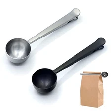 Coffee Scoop,Stainless Steel Coffee Scoop Clip,Coffee Spoon Measuring,for Ground