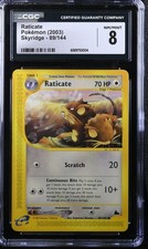 2003 CGC 8 Graded Pokemon Raticate 89/144 Skyridge on eBay