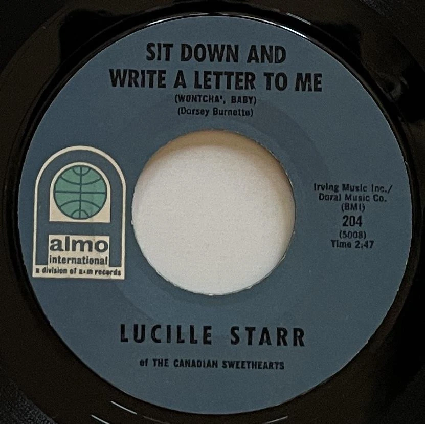 Lucille Starr The French Song 45 rpm EX+ Almo Chanson Pop Country (1964) - Image 2 of 2