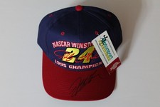Chapeau de course NASCAR JEFF GORDON signé/autographié champion 1995 - 100% authentique