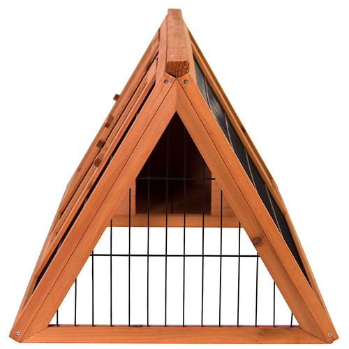 Holzauslauf Dreieck Haustierstall Meerschweinchen Kaninchen Outdoor Garten großes Gehege - Bild 3 von 6