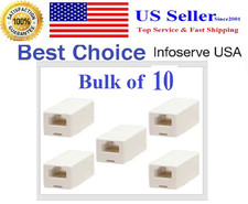 10 X 4C RJ11 TelephoneJack Line Coupler Adapter Connector, Bulk of 10