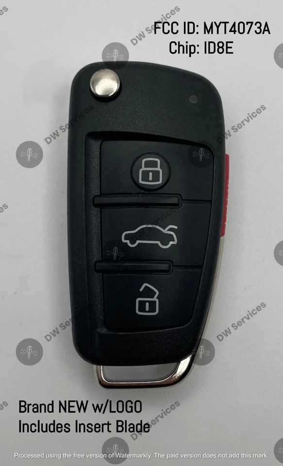 ¡NUEVO! Mando a distancia para Audi mando abatible Switchblade MYT4073A 8E0 837 220R F/A/L 8E Chip Foto 2 de 4