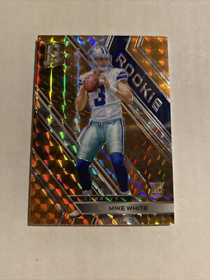 MIKE WHITE 2018 PANINI SPECTRA NEON ORANGE #144 ROOKIE PRIZM #D 5/10 JETS RC