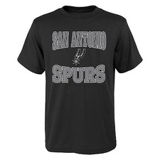 San Antonio Spurs NBA Youth Boys Black Short Sleeve Team T-Shirts: S-XL