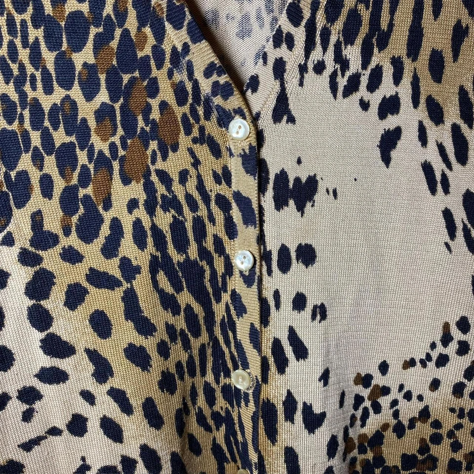 Silk Cheetah Print Cardigan, medium - Image 4 of 4