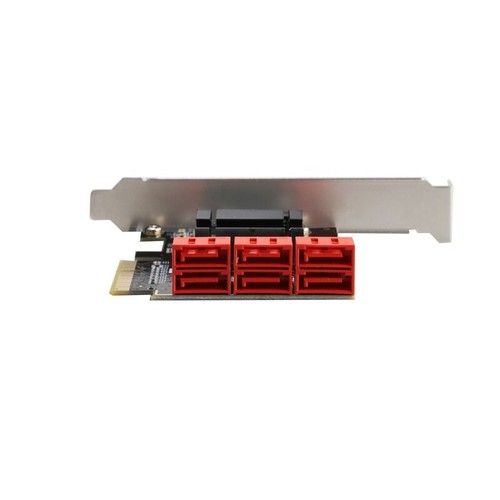 ASM1166 Chip 6 Ports SATA 3.0 auf PCIe Erweiterungskarte PCI Express 4X SATA Adapter - Bild 2 von 10
