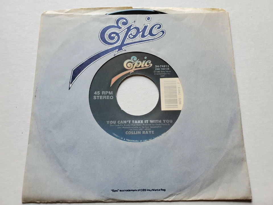 COLLIN RAYE - Somebody Else's Moon / You Can't Take it With You 1992 COUNTRY 7" - Image 2 of 2