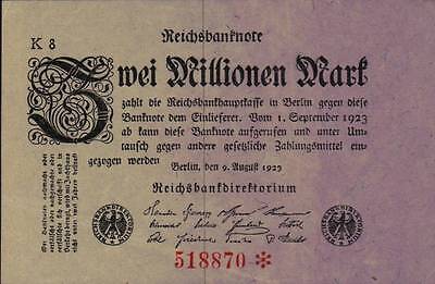 1923 Germany Weimar Republic 2.000.000 Mark Banknote UNCIRCULATED