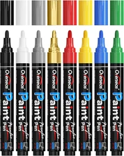 Acrylic Paint Markers Paint Pens - 8 Colors Permanent Markers Medium Tip, Water 