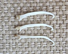 3 Real Wild Mink Baculum Penis Toothpick, ear rings, Gag Gift dick Art.     N101