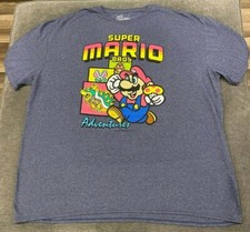 SUPER MARIO Adventures T-Shirt MEN'S 2XL XXL Nintendo NES 80s Retro Vtg 90s Mens