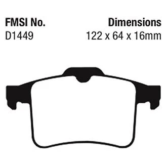 Pastillas de freno traseras EBC DP32059C Redstuff cerámica bajo polvo para Jaguar XF 2010-2015 Foto 4 de 4