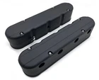 GM LS Valve Covers LS Swap Aluminum Hidden Coils Smooth Top 2 Piece Design Black